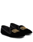 Miu Miu Black Fabric Ballet Flats