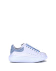 Alexander McQueen Blue Calf Leather Bos Taurus Platform Sneakers