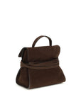 Moschino Brown Calf Leather Bos Taurus Handbag