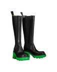 Bottega Veneta Black Leather High Heel Boots