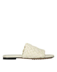 Bottega Veneta White Lamb Leather Mules