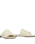 Bottega Veneta White Lamb Leather Mules