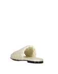 Bottega Veneta White Lamb Leather Mules