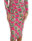 Dolce & Gabbana Pink Silk Cup Cake Sheath Stretch  Dress