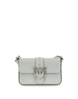 PINKO Gray Calf Leather Bos Taurus Shoulder Bag