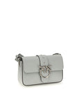 PINKO Gray Calf Leather Bos Taurus Shoulder Bag