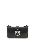 PINKO Black Leather Shoulder Bag