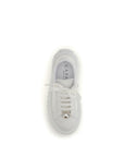 Casadei White Calf Leather Bos Taurus Platform Sneakers
