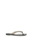 Casadei Black Polyurethane Flat Sandals