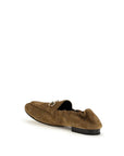 Gucci Brown Calf Leather Bos Taurus Slip-On Loafers