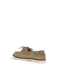 PINKO Beige Calf Leather Bos Taurus Slip-On Loafers