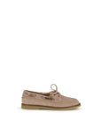 PINKO Beige Calf Leather Bos Taurus Slip-On Loafers
