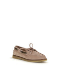 PINKO Beige Calf Leather Bos Taurus Slip-On Loafers