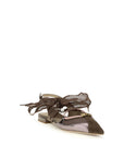 PINKO Brown Goatskin Ballet Flats
