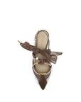 PINKO Brown Goatskin Ballet Flats