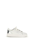 PINKO White Calf Leather Bos Taurus Low Top Sneakers