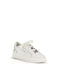 PINKO White Calf Leather Bos Taurus Low Top Sneakers