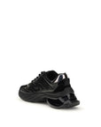 PINKO Black Calf Leather Bos Taurus Chunky Sneakers