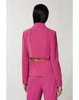 Patrizia Pepe Yellow Polyester Blazer