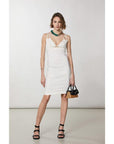 Patrizia Pepe White Flax Casual Dress