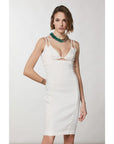 Patrizia Pepe White Flax Casual Dress
