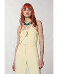 Patrizia Pepe Yellow Acetate Tank Tops