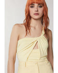 Patrizia Pepe Yellow Acetate Tank Tops