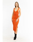 Patrizia Pepe Orange Viscose Casual Dress