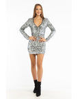 Patrizia Pepe Silver Polyester Cocktail Dress