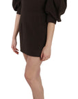 Dolce & Gabbana Brown Corduroy Bodycon Cotton Mini Dress