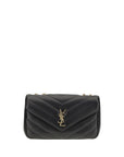 Saint Laurent Black Lamb Ovis Aries Aries Shoulder Bag