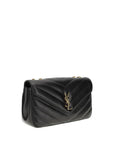 Saint Laurent Black Lamb Ovis Aries Aries Shoulder Bag