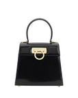 Ferragamo Black Calf Leather Bos Taurus Handbag