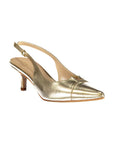Twinset Gold Leather Women's Sandal