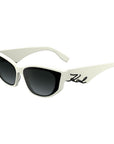 Karl Lagerfeld White Acetate Sunglasses