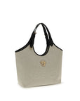 Versace Beige Cotton Shoulder Bag