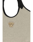 Versace Beige Cotton Shoulder Bag