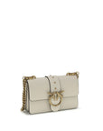 PINKO Beige Calf Leather Bos Taurus Shoulder Bag