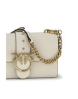PINKO Beige Calf Leather Bos Taurus Shoulder Bag