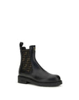 Fendi Black Calf Leather Bos Taurus Ankle Boots