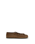 Miu Miu Brown Lamb Ovis Aries Aries Ballet Flats