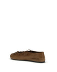 Miu Miu Brown Lamb Ovis Aries Aries Ballet Flats