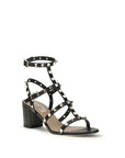 Valentino Garavani Black Calf Leather Bos Taurus Platform Sandals