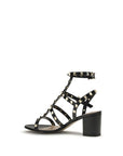 Valentino Garavani Black Calf Leather Bos Taurus Platform Sandals