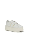 Valentino Garavani White Calf Leather Bos Taurus Platform Sneakers