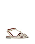 Valentino Garavani Beige Goatskin Flat Sandals