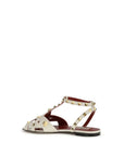 Valentino Garavani Beige Goatskin Flat Sandals