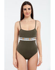 Moschino Bicolor Cotton Bodysuit