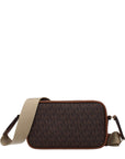 Michael Kors Brown Fabric Crossbody Bag