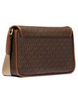 Michael Kors Brown Canvas Crossbody Bag